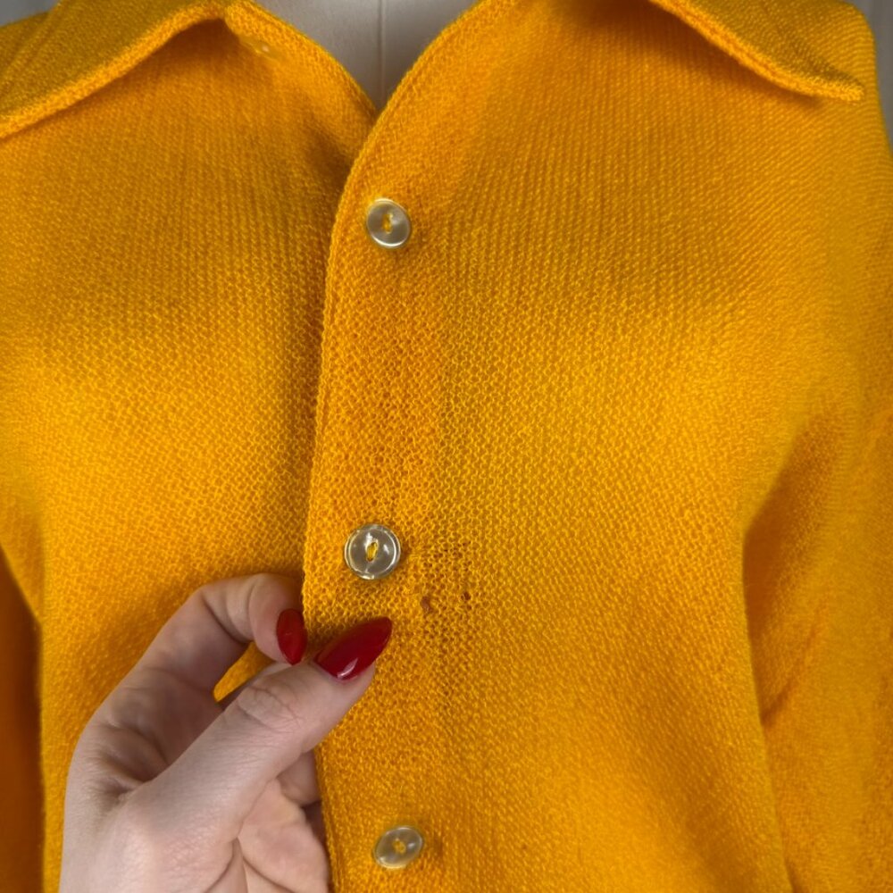 Vintage 1970s Jantzen Varsity Big Bill Alpaca & Mohair Cardigan - Picture 10 of 12